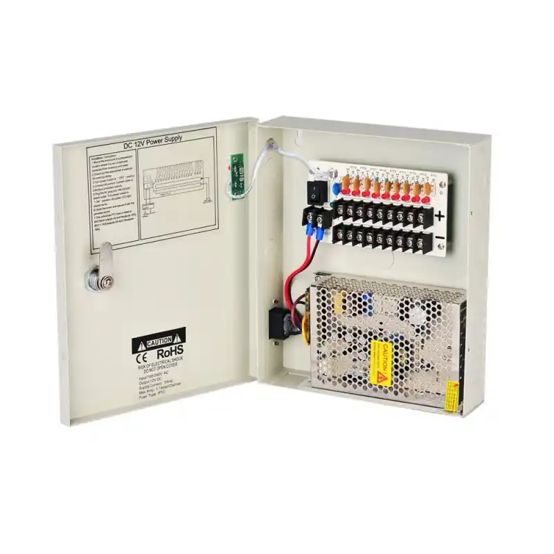 Retur ușor Sursa alimentare 12V / 10A cu 9 iesiri