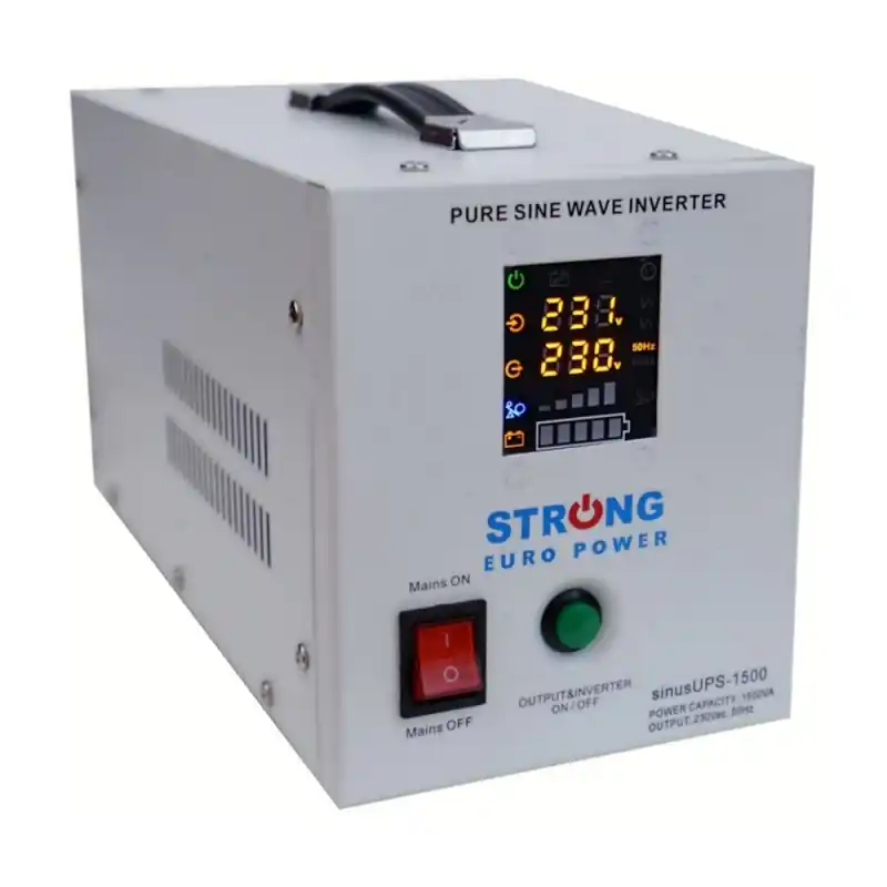 Plată sigură UPS centrale termice Strong Euro Power 1500VA 1050W Tensiune Baterie 24V (2 x 12V)