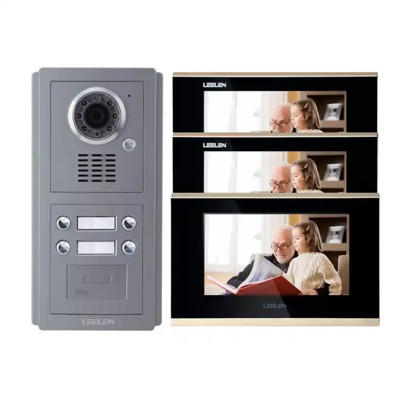 Chilipir Videointerfon IP LEELEN 3 familii cu cititor de card