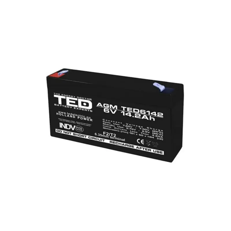 Acumulator AGM TED6142F2 6V 14.2Ah Cumpără acum