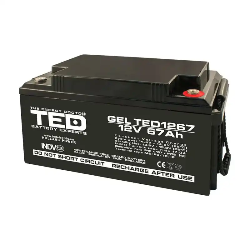 BATERIE GEL TED1267M6 12V 67Ah Comandă acum