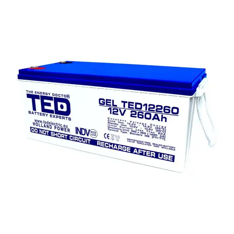 Livrare rapidă BATERIE GEL TED12260M8 12V 260Ah