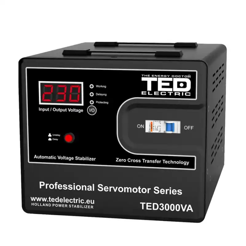 STABILIZATOR DE TENSIUNE CU SERVOMOTOR 3000VA Discount