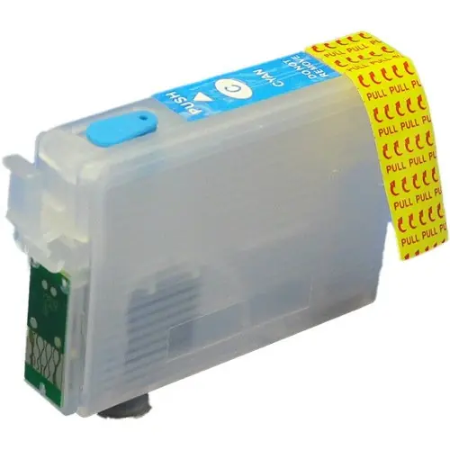 Cartus compatibil albastru EPSON T0712 T712 CYAN reincarcabil autoresetabil ( Cartuse T-0712 autoresetabile albastre ) Reducere extra