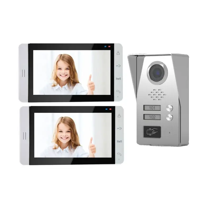 Kit videointerfon color 7" 2 familii Tongwei DP-705 Calitate înaltă
