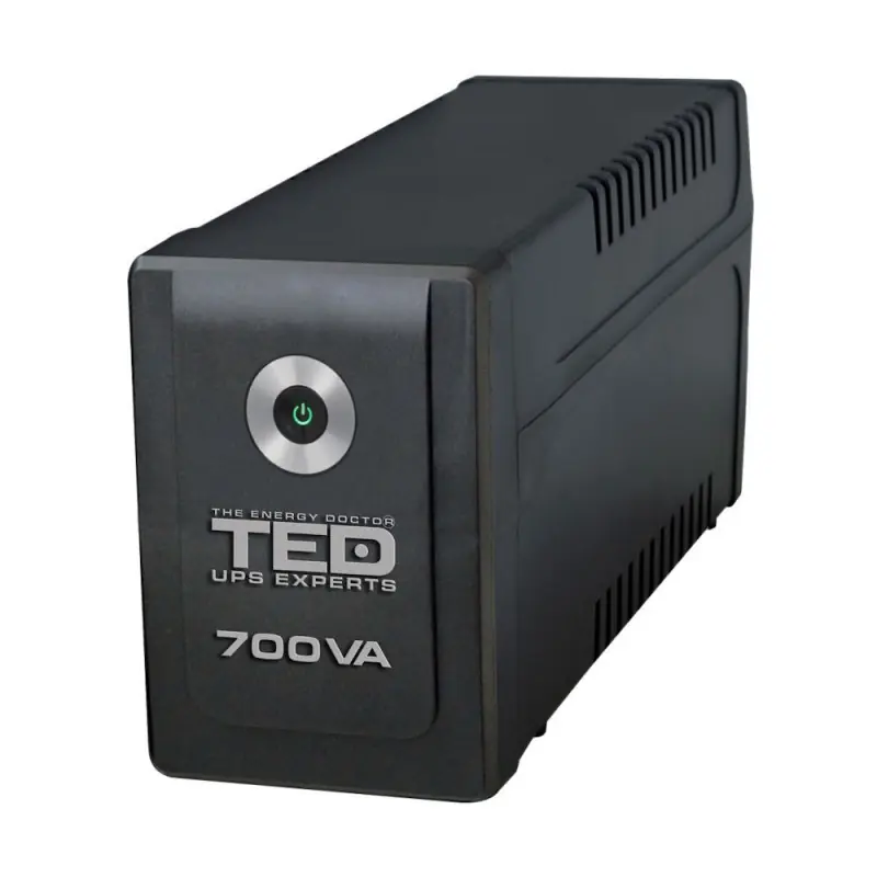 Cel mai vândut UPS 700VA 400W LED TED LINE INTERACTIVE CU STABILIZATOR 2 IESIRI SCHUKO