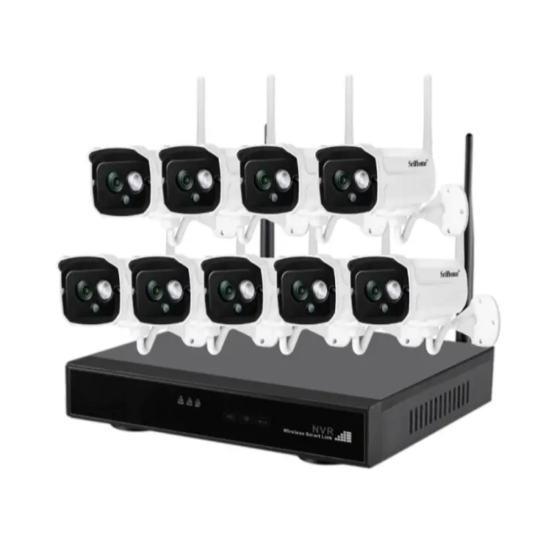 SISTEM SUPRAVEGHERE VIDEO IP WIRELESS NVR 9 CAMERE SH024 SRICAM NVS002 Cel mai vândut