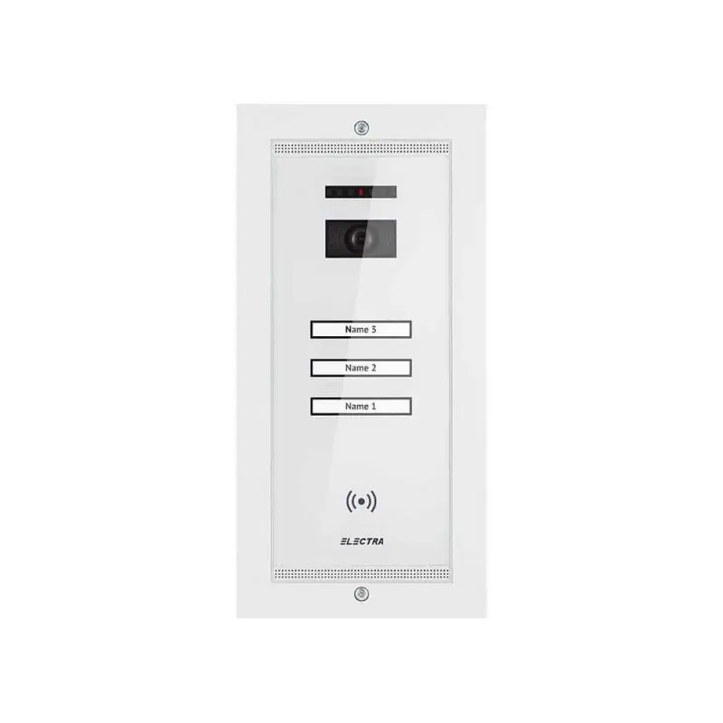 Panou video smart exterior Electra 3 familii montaj incastrat alb Popular