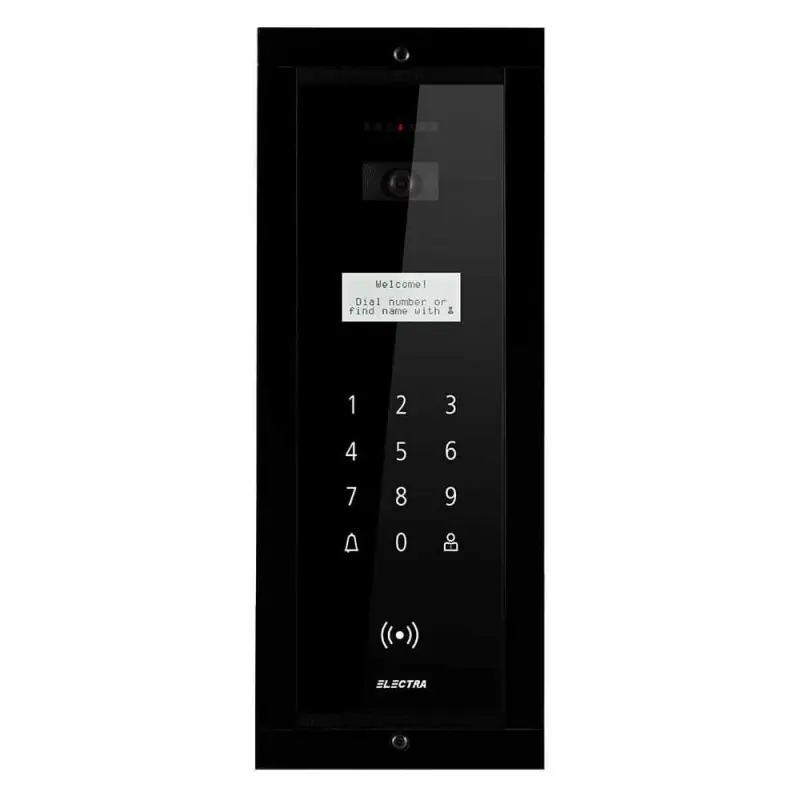 Discount Panou video smart exterior Electra pentru blocuri incastrat negru