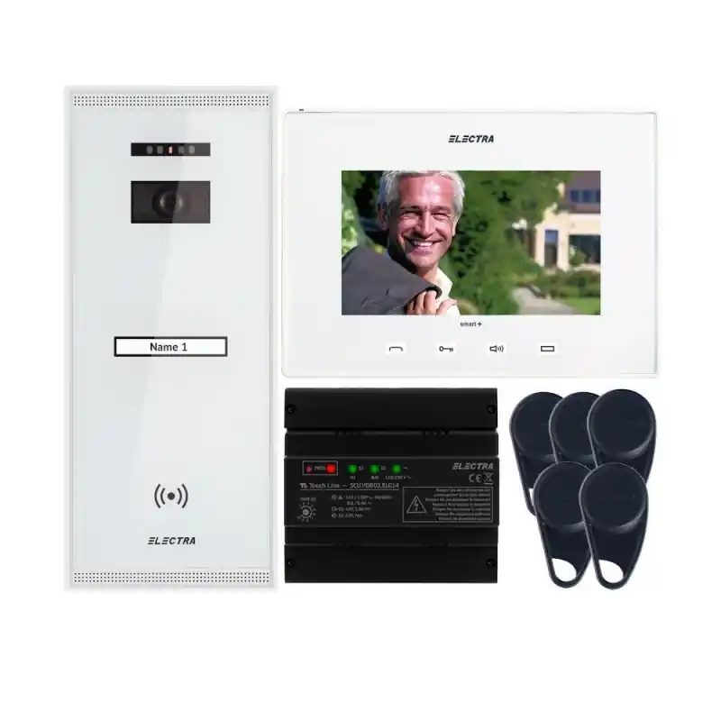 Videointerfon Electra Smart+ 7” pentru o familie montaj aparent - alb Cel mai bun preț