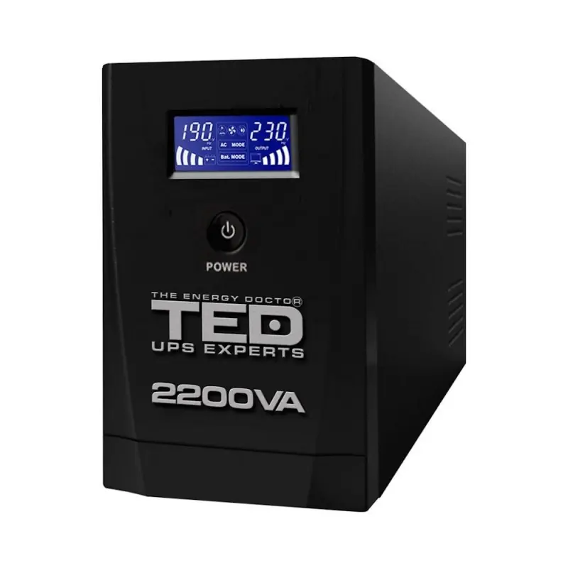 UPS 2200VA 1200W line interactive cu stabilizator 3 iesiri schuko Chilipir