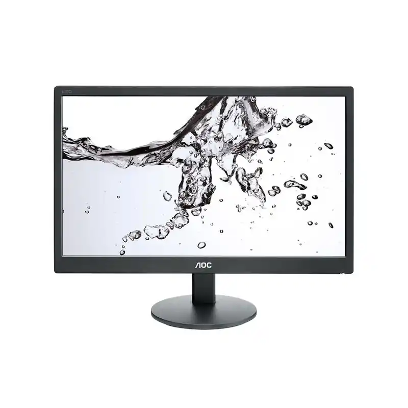 AOC 18.5''(47cm) Monitor LED E970SWN (18.5'', 16:9, 1366x768, LED, 200 cd/m2, 20.000.000 : 1, 5 ms, 90/50°, VGA, Black, Warranty Disponibil imediat