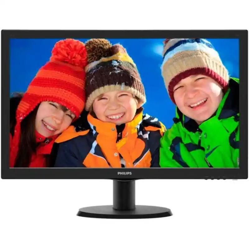 Monitor LED Philips 243V5LHAB/00, V-line, 23.6'' 1920x1080@60Hz, 16:9, TN, 1ms, 250nits, Black, 3 Years, VESA100x100/VGA/DVI/HDM Livrare expres