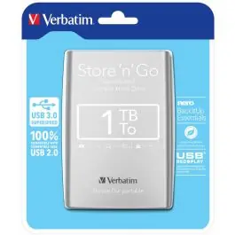 Verbatim Store 'n' Go hard-disk-uri externe 1 TB 2.5" Micro-USB B 3.2 Gen 1 (3.1 Gen 1) Argint Reducere