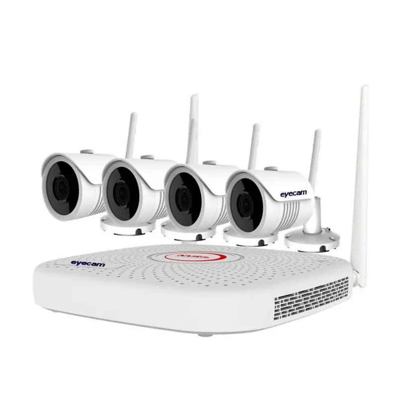 Sistem Supraveghere Video Wireless 5MP 25M 4 Camere Eyecam Calitate înaltă