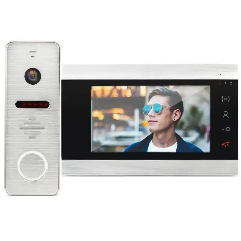 Kit Videointerfon AHD Morningtech HD 7” Slot Card - Negru Ofertă limitată