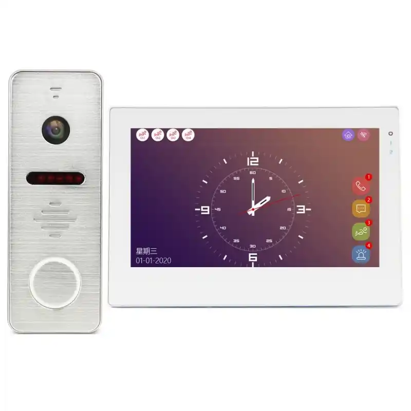 Kit Videointerfon AHD MorningTech HD Slot Card Wifi Tuya App - Alb Ieftin