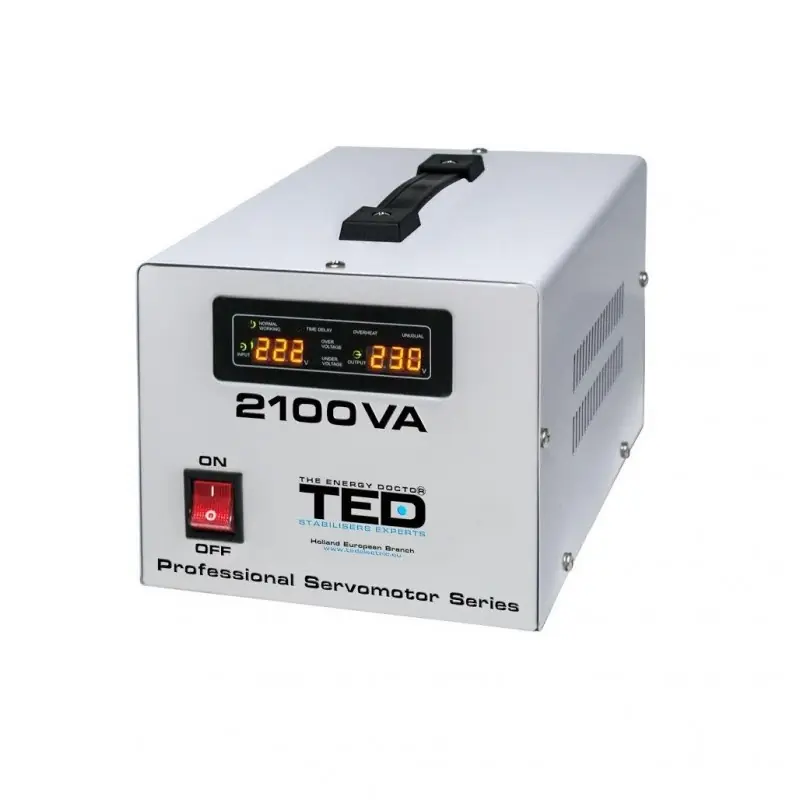 Stabilizator retea cu servomotor TED 2100VA 1200W Reducere extra