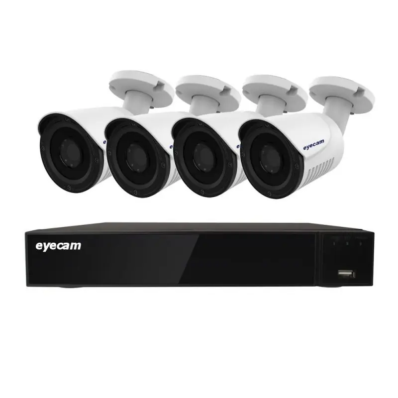 Disponibil imediat Sistem Supraveghere 4 Camere Exterior 5MP 20M