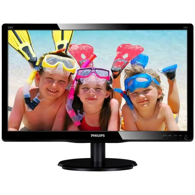 Monitor LED Philips 200V4QSBR/00, V-line, 19.53'' 1920x1080@60Hz, 16:9, MVA, 8ms, 250nits, Black, 3 Years, VESA100x100/VGA/DVI/ Ofertă