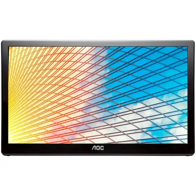 AOC Monitor Portable LED E1659FWU (15.6'', 16:9, 1366x768, TN, 220 cd/m2, 20M:1, 12 ms, 90/60°, USB 3.0, Tilt: -15 to +30°) Blac Preț promoțional
