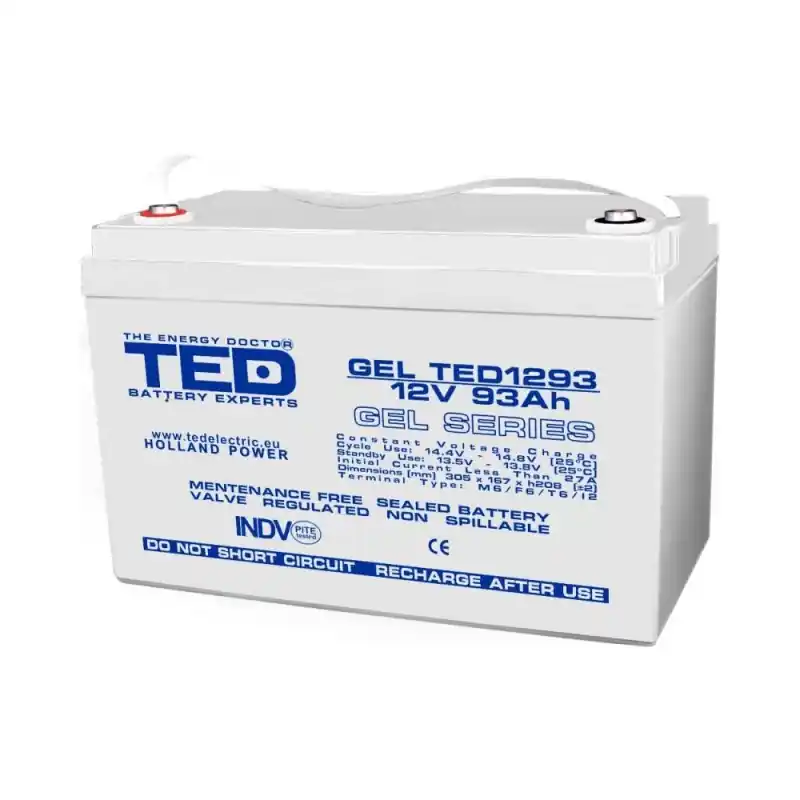 Acumulator gel AGM VRL TED1293F12M8 12V 93Ah Preferatul clienților