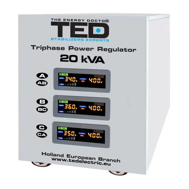 Stabilizator retea maxim 20KVA-SVC cu servomotor trifazat Promoție