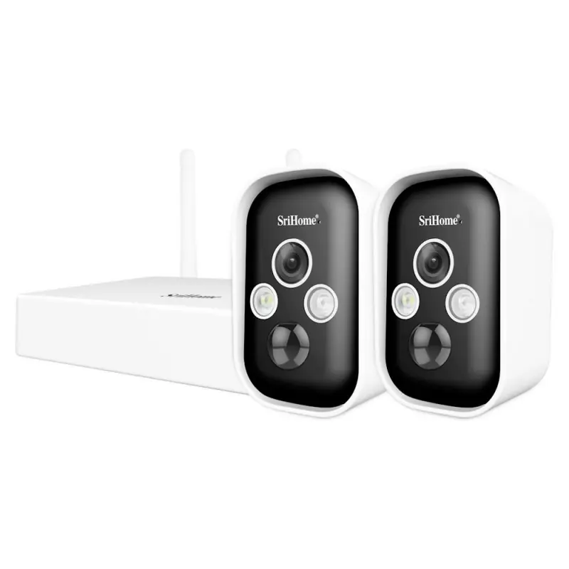 Reduceri Sistem supraveghere wireless 2 camere 3MP SriHome SH033
