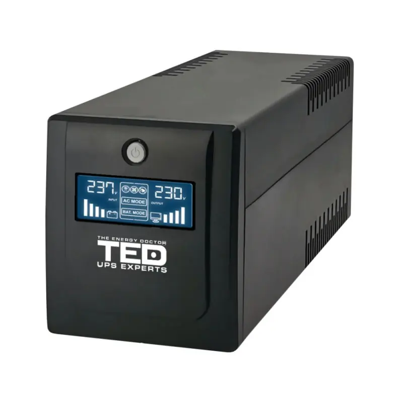 UPS 1100VA / 600W LCD Line Interactive cu stabilizator 4 iesiri schuko Ultima șansă