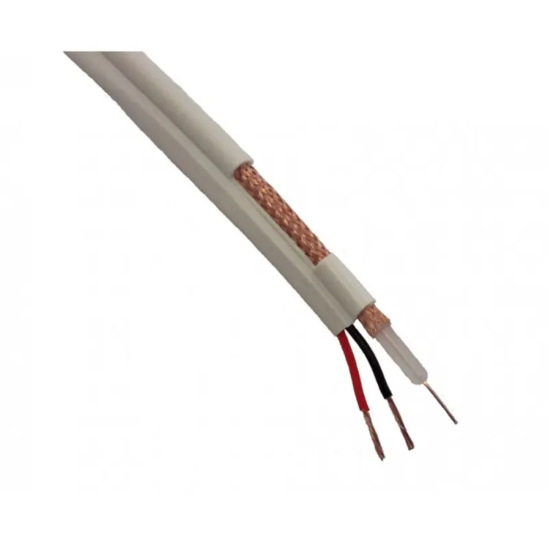 Ofertă limitată Cablu coaxial cu alimentare 75 ohm RG59 cupru