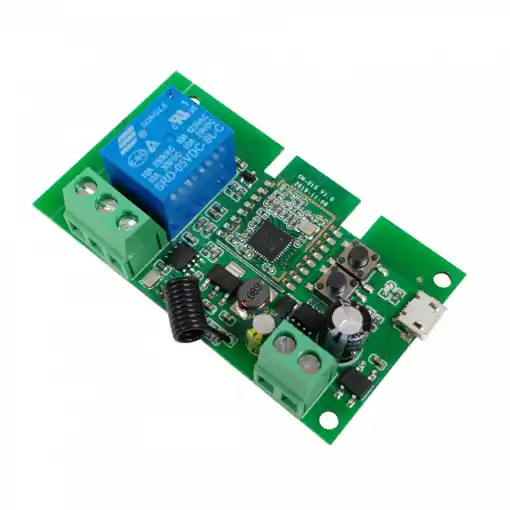 Comutator cu releu inteligent SmartWise 5V-32V, 1 canal, cu contact uscat și comutator momentan, Zigbee + RF Livrare rapidă