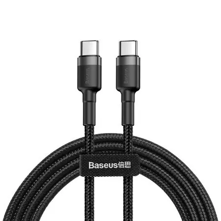 Calitate înaltă Cablu de date, incarcare Baseus Cafule USB-C PD 2.0 QC 3.0 60W 1m (negru + gri)
