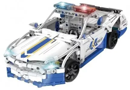 Masina de police de jucarie Double Eagle C51006W - bloc de construcție RC Retur ușor