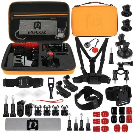 Noutate Accesorii Puluz 45 în 1 Kituri Combo Ultimate pentru camere sport