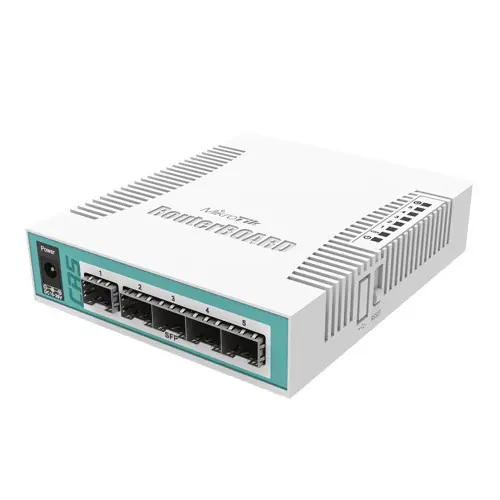 Smart Switch, 5 x SFP, 1 x Combo port SFP/Gigabit - Mikrotik CRS106-1C-5S Reduceri