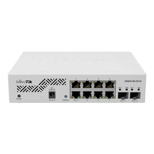 Ofertă specială Smart Switch, 8 x Gigabit, 2 x SFP+ 10Gbps - Mikrotik CSS610-8G-2S+IN