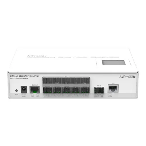 Cel mai vândut Cloud Router Switch 1 x Gigabit, 10 x SFP, 1 x SFP+ - Mikrotik CRS212-1G-10S-1S+IN