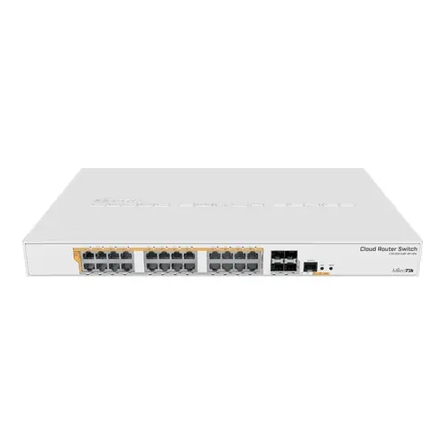 Reducere Management Switch 24 x Gigabit PoE+ Out 450W, 4 x SFP+ 10Gbps - Mikrotik CRS328-24P-4S+RM