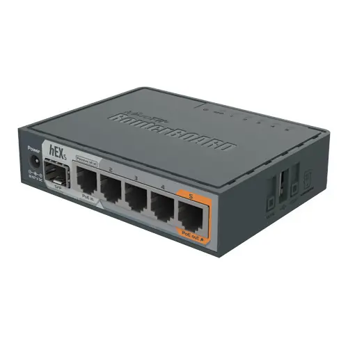 Discount Router hEX S, 5 x Gigabit, 1 xSFP, RouterOS L4 - Mikrotik RB760iGS