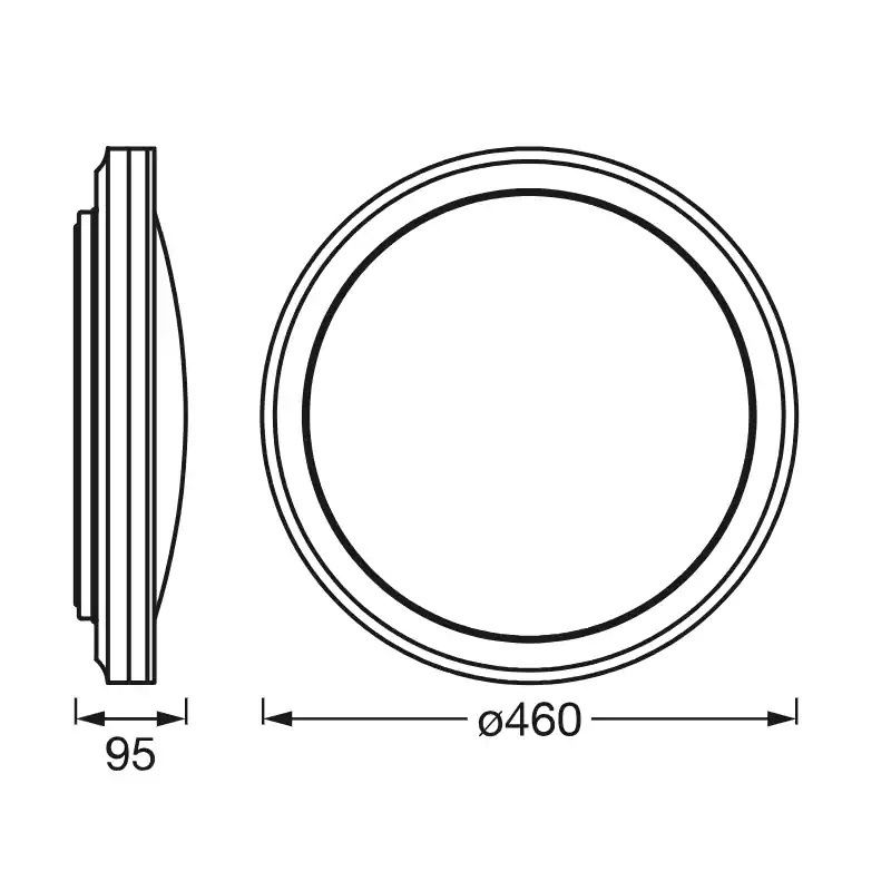 Disponibil imediat Plafoniera LED RGB inteligenta Ledvance SMART+ Wifi Orbis Circle 460, 28W, 2400 lm, lumina alba si color (3000-6500K), IP20, Ø46