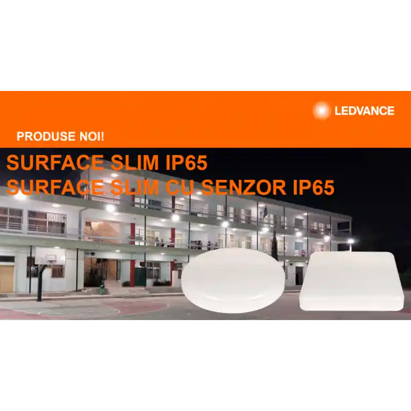 Plafoniera LED pentru exterior cu senzor de miscare Ledvance SURFACE SLIM SQUARE 350, 35W, 3680 lm, lumina neutra (4000K), IP65/ Transport gratuit