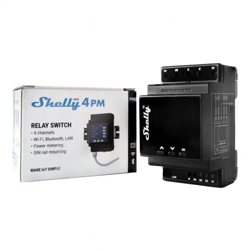 Shelly PRO 4PM comutator inteligent cu releu WiFi cu contor de putere Reducere