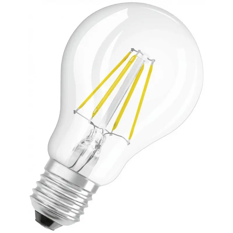 2 Becuri LED Osram Base Classic A, E27, 4W (40W), 470 lm, lumina calda(2700K), cu filament Preț promoțional
