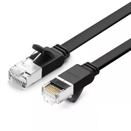 Comandă acum Patchcord UGREEN Ecranat Cat 6 UTP Flat Ethernet RJ45 Cupru pur 2m (negru)