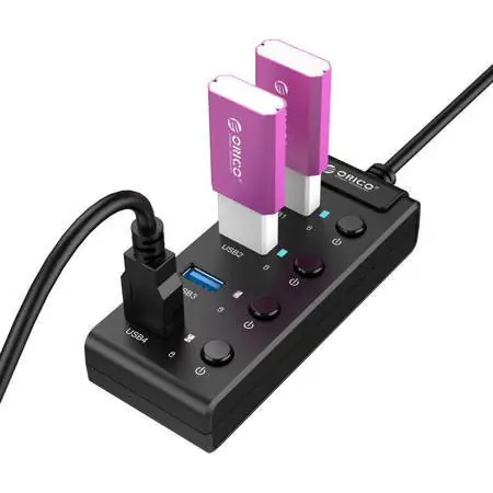 Ofertă Hub cu comutatoare USB 3.0. Orico 5x USB (negru)