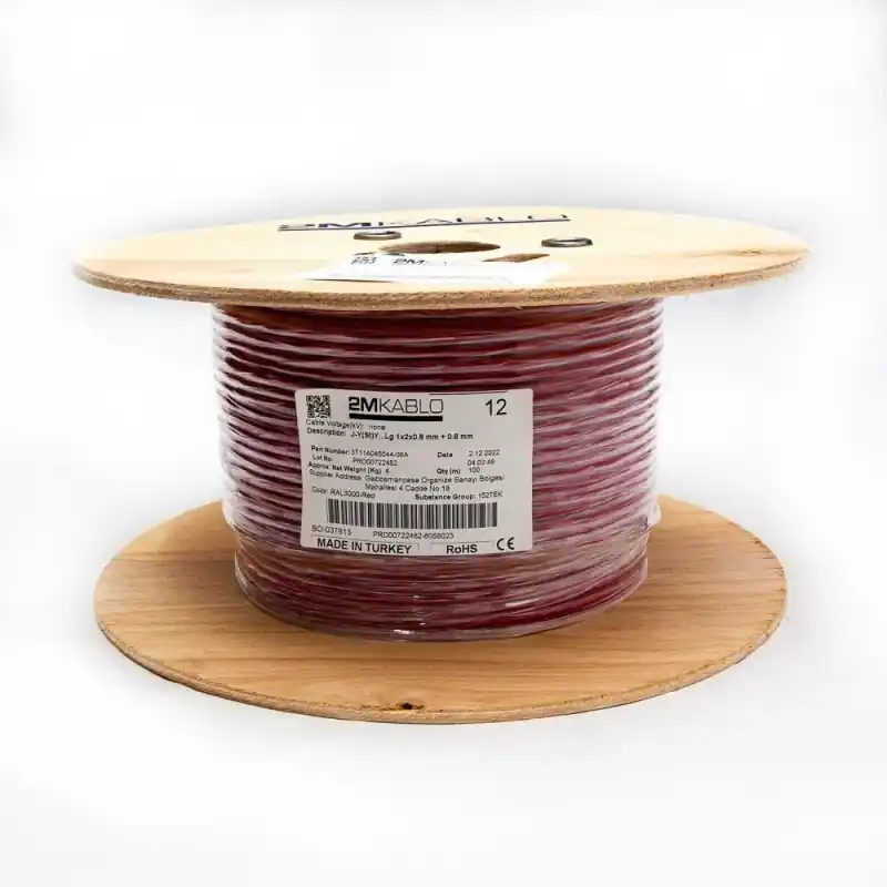 "Cablu incendiu JY(St)Y...Lg 1x2x0.8 mm + 0.8 mmproducator 2M Kablo, 3T11A045044-06A-100Diametru fir : 0.8mmConductor torsadati Cumpărături sigure