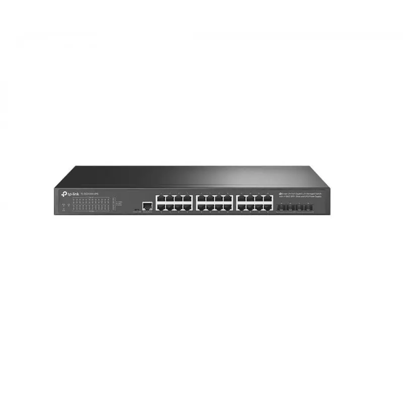 Doar azi "JetStream™ 24-Port Gigabit L2+ Managed Switch with 4 10GE SFP+ Slots and UPS Power Supply PORT: 24× Gigabit RJ45 Ports, 4× 10G