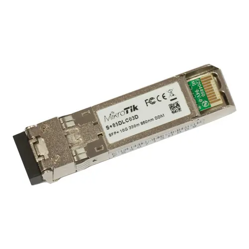 Promoție Modul SFP+ 10G MM 300m 850nm Dual LC-connector - Mikrotik S+85DLC03D
