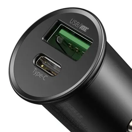 Încărcător Baseus Circular Metal PPS Quick Charger 30W (Suport VOOC) Negru Retur ușor