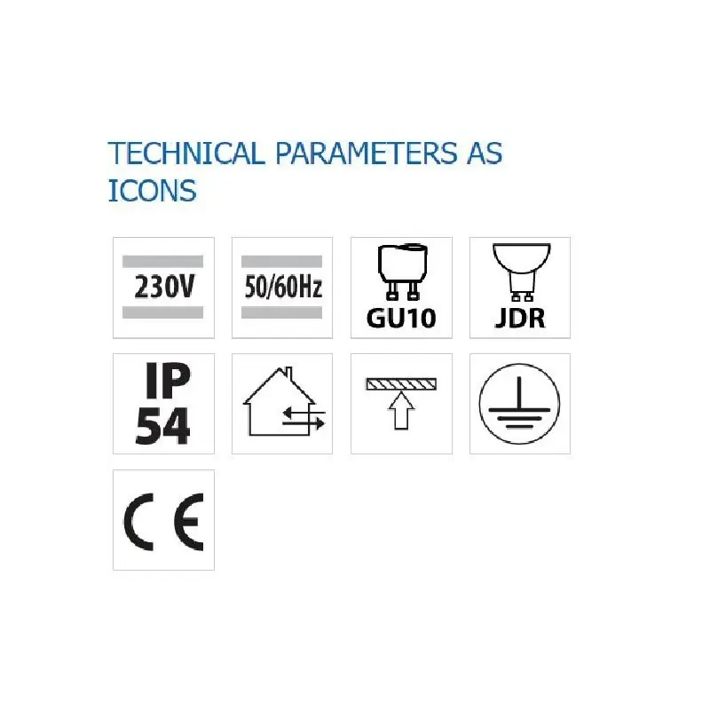Popular Spot Vivalux ROUND INEZ, GU10, max. 35W, IP54, Ø80x95mm, Alb, bec neinclus